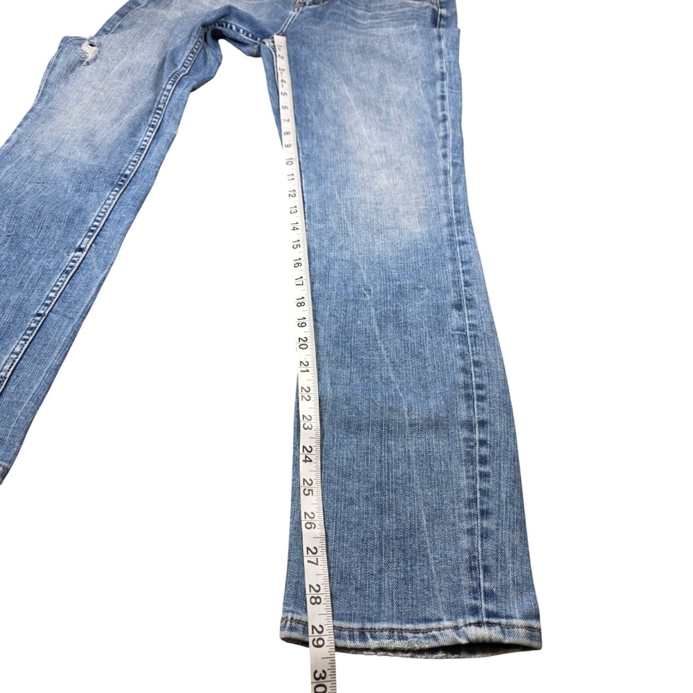 Silver Jeans Co Beau Slim Boyfriend Mid Rise Distressed Blue Jeans W26 L28.5 - Picture 8 of 9